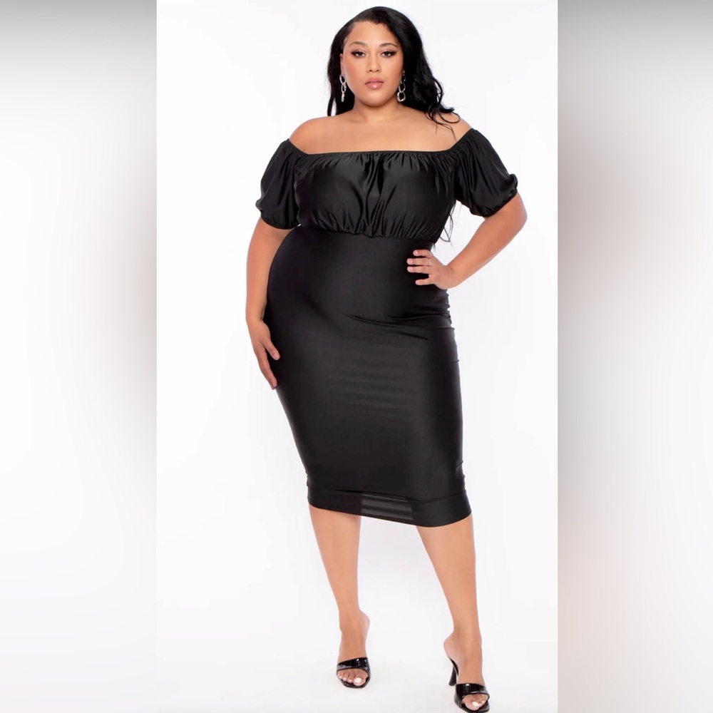 Plus Size Off The Shoulder Dress